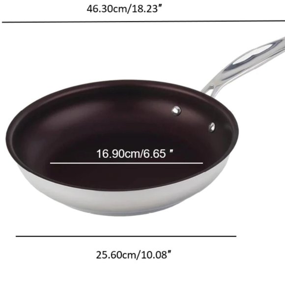 Meyer SuperSteel Stainless Steel 20cm/8" Non Stick Fry Pan Skillet - Picture 4 of 8